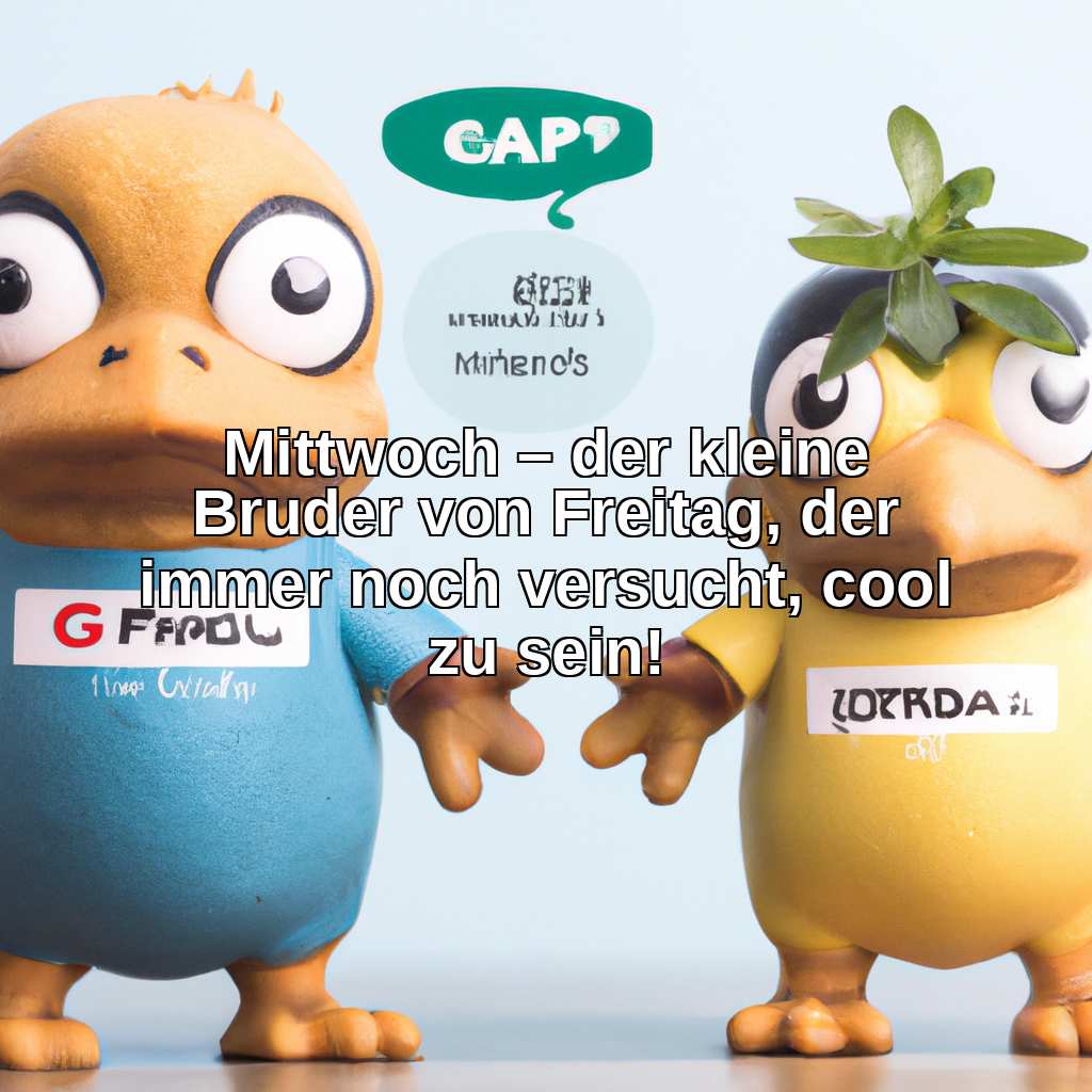Mittwoch – der kleine Bruder von Freitag, der immer noch versucht, cool zu sein!